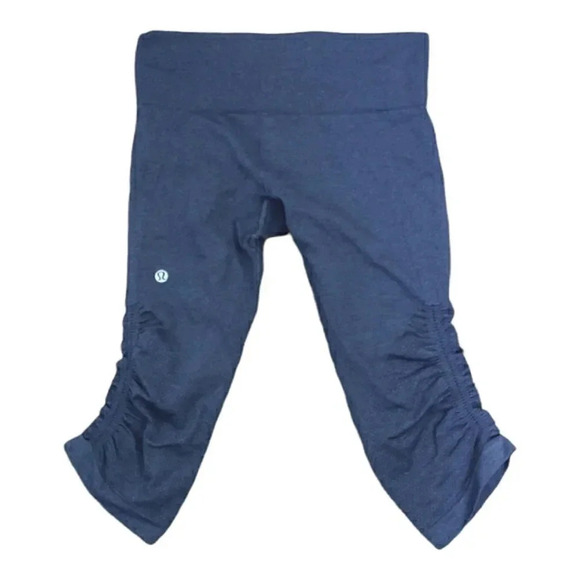 Lululemon in the flow blue crop leggings 6 - Picture 1 of 15
